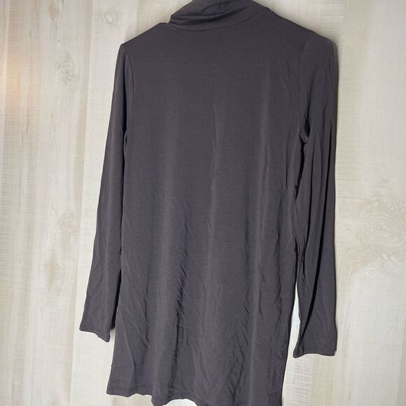 Eileen Fisher NWT brown‎ scrunch neck tunic long sleeve, size XXS - Picture 10 of 11